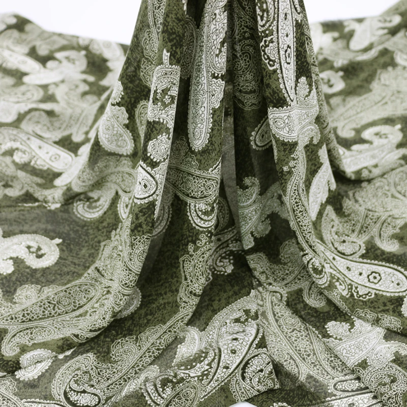 Винтажное качество ткани Пейсли жоржет, шифон марля для платья рубашки