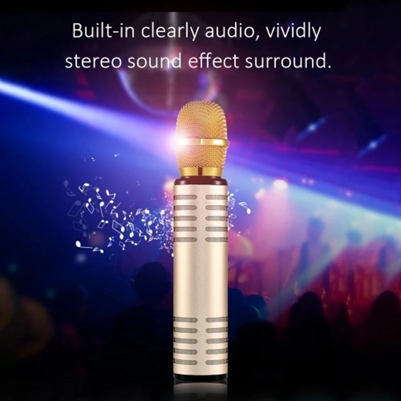 K6 беспроводной микрофон Karaokes плеер Запись пение микрофон BT4.1 динамик портативный микрофон для Android смартфон ПК