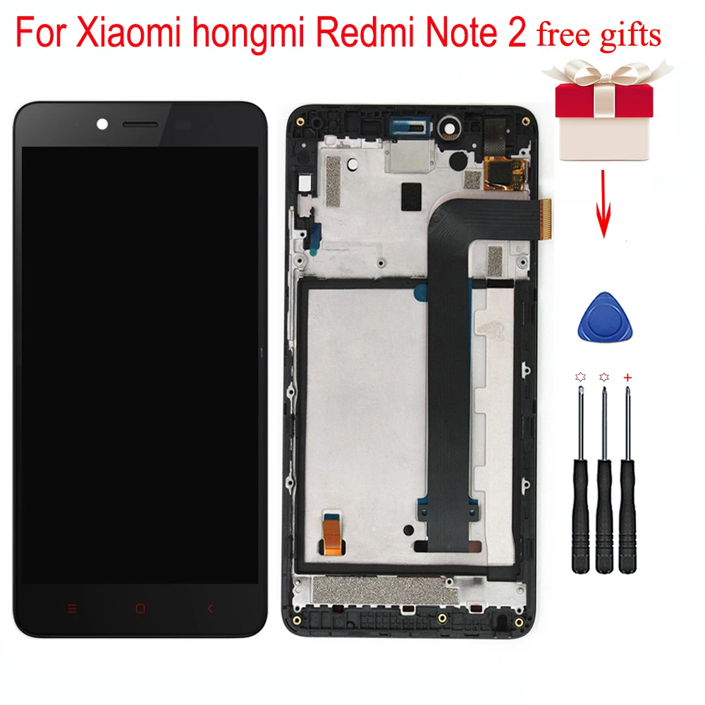 Для Xiaomi Hongmi Redmi Note 2 ЖК дисплей экран модули сенсорный дигитайзер Датчик в