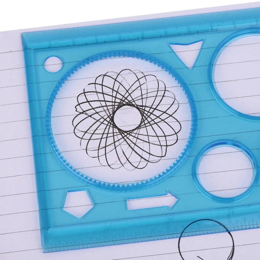 Многофункциональный Геометрическая линейка спирографа Детское обучение студентов чертеж чертежа канцелярские инструмент канцелярские