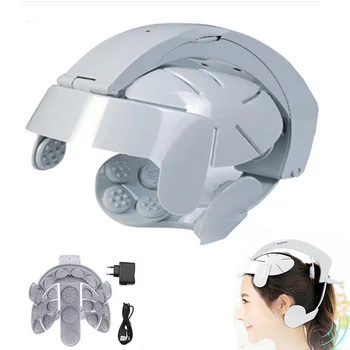 

Electric Head Brain Massager Helmet Scalp Brain Relax Vibration Acupuncture Points Multi Acupoint Helmet Massager Relieve Stress