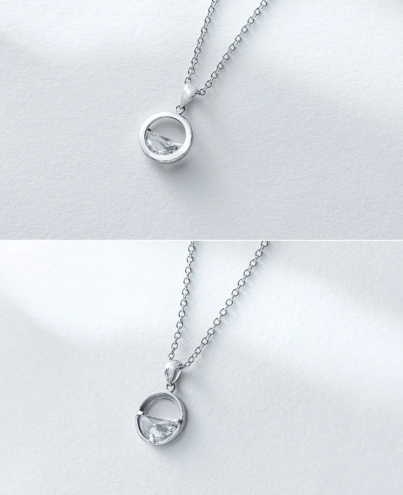 Yi te 925 Sterling Necklace a Wang Clear Spring Choker Women's Simple Pendant Literature And Art Fresh South Korea Sweater Chain