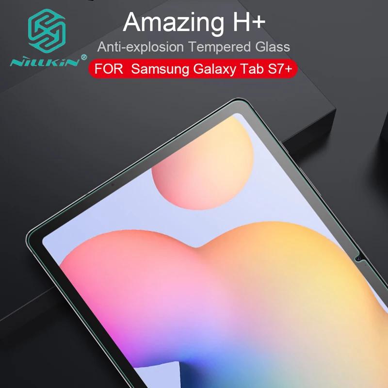 

For Samsung Galaxy Tab S7+ Nillkin H+ Anti-explosion Tempered Glass for ê°¤ëŸ­ì‹œíƒ­s7 Screen Protector Good Quality