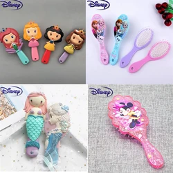 Disney princess cepillo de pelo frozen para niños, peine antiestático suave, rizado, enredos, cerdas de sirena, mango