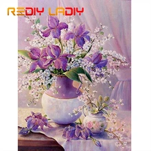 Beaded Embroidery Flowers Cross-Stitch Still Crafts with Needlework High-Quality Partial