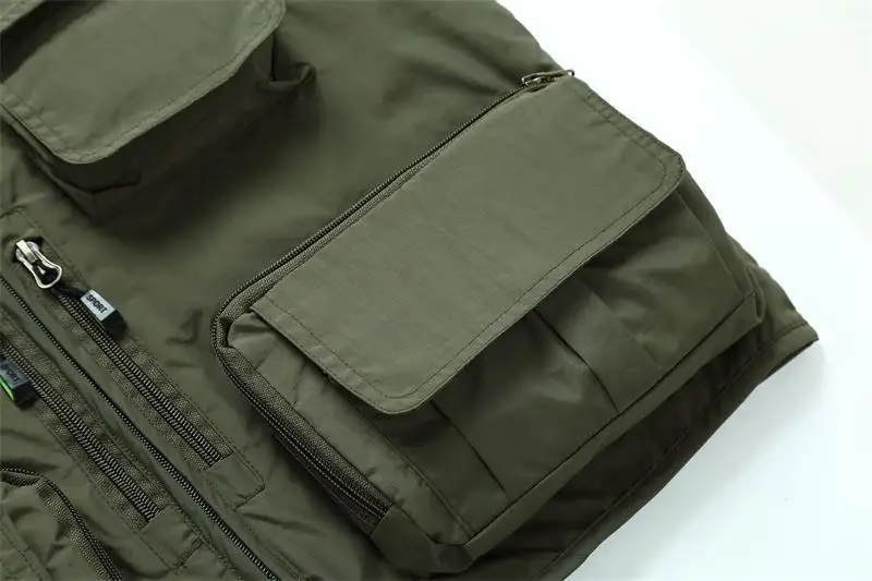 Nianjeep Men's Casual Outdoor Removable Multi-pockets Vest Travel Photography Mesh Quick-Dry Fishing Vest