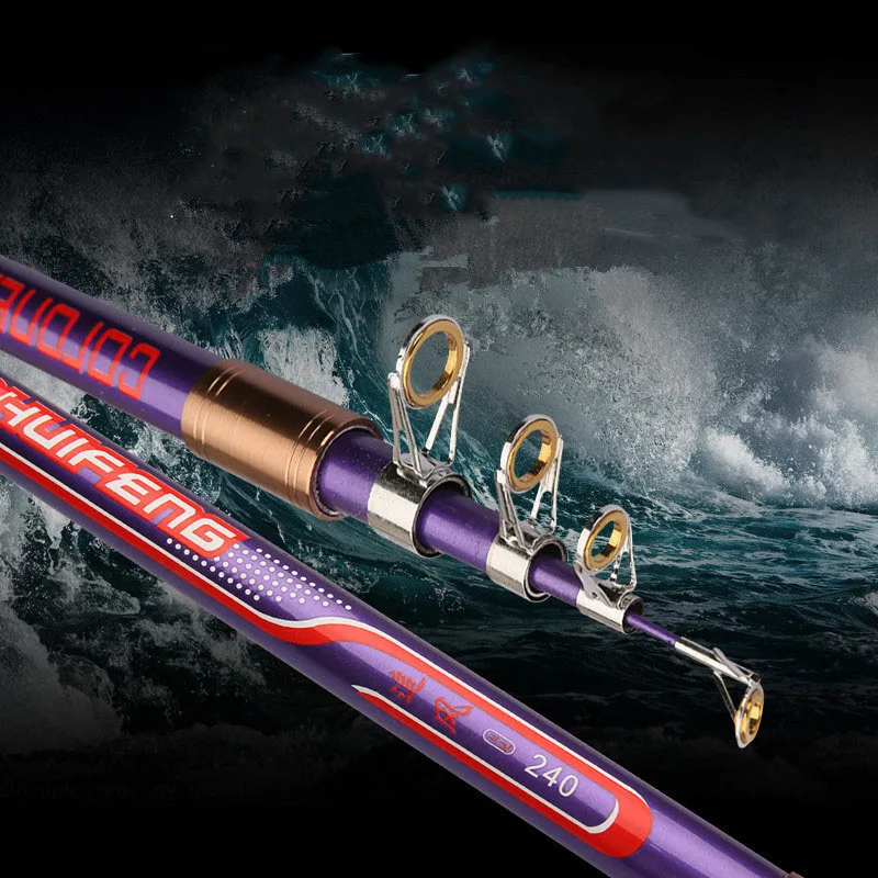 Sea fishing rod carbon fiber material super hard three color optional fishing tools 2.1m-3.6m