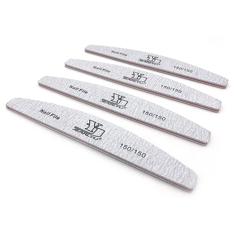 5Pcs 150/150 Washable Tips Files Use Nail Manicure UV Nail File Grey Art Professional Care Salon Buffer Buffer Gel Sanding Tools