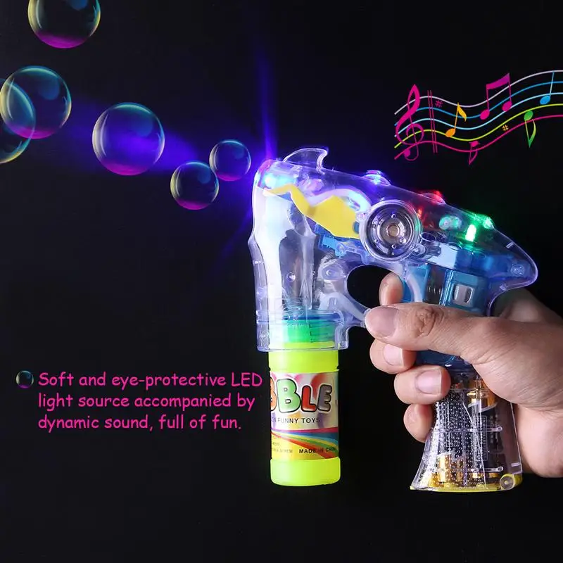 TOYMYTOY 2 шт. светодиодный светильник вверх пузыря с музыкальным пушкой пузыря машина воздуходувки мигающий светильник и шутер бластеры для детской вечеринки