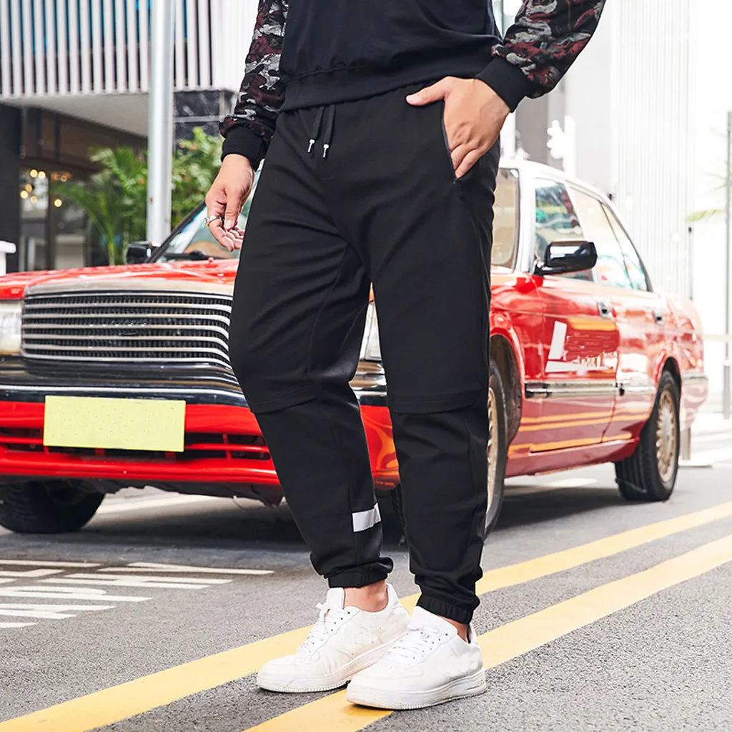 JAYCOSIN мужские повседневные удобные прямые брюки свободные Jogger брюки на шнурке мужские брюки плюс размер брюки в китайском стиле Sep 19