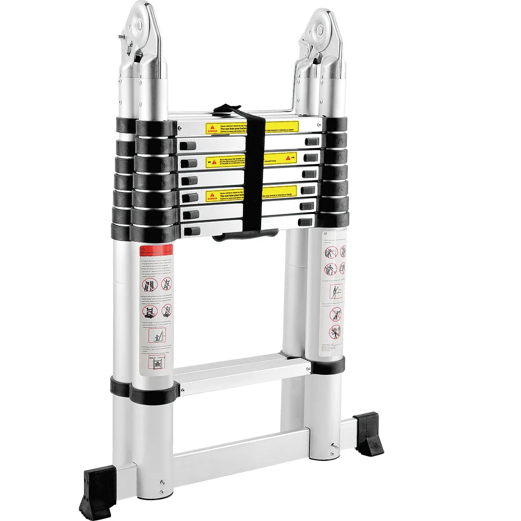 2.8M+2.8M 3.1M+3.1 Meters Auminum Portable Ladder Herringbone Straight 2 In 1 Household Folding Extension Telescopic Ladders