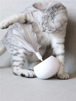 

Electric Cat Teaser Cat Toy Tumbler Electric Feather Toy Cat Self Hi Toy Automatic Cat Teaser