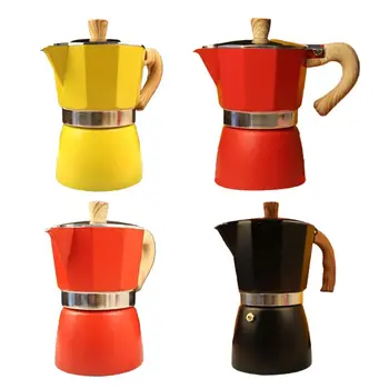 

Cooking Moka Espresso Octagonal Coffee Maker Aluminum Percolator Stove 3/6 Cup