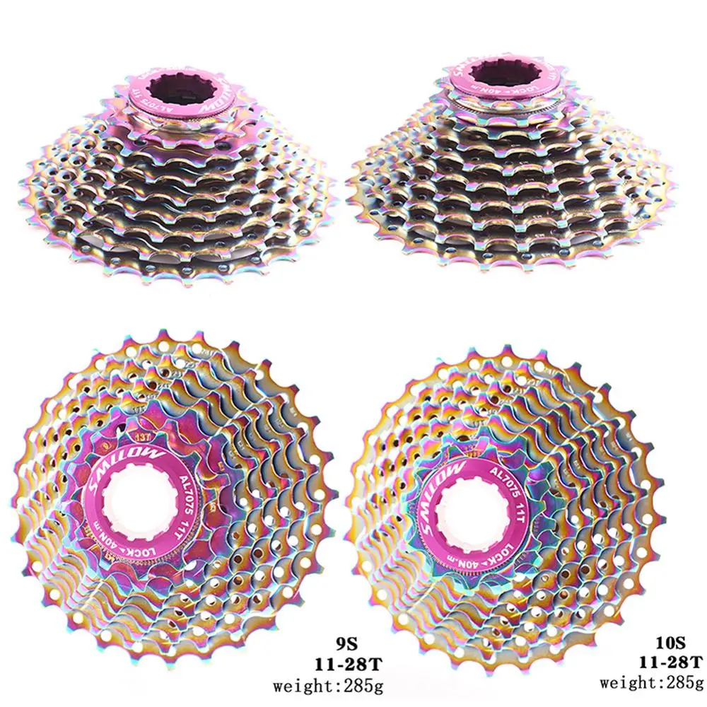 9/10 Speed Rainbow Ultralight Freewheel 11-28T Road Bike Cassette Flywheel Bicycles Freewheel Upgrade Replacement dropshipping