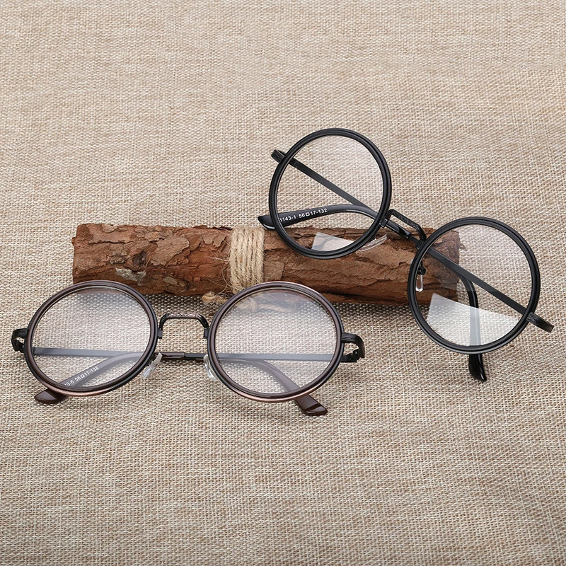 

seemfly Retro Round Women Men Unisex Glasses Frame Clear Lens Plain Eyeglasses Frames Optical Prescription Eye Glasses