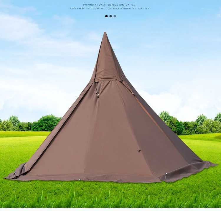 Used By Many People Waterproof Outdoor Cold-proof Moisture-proof Portable Collapsible tight Carpas De Camping Camping Tent - Цвет: BROWN
