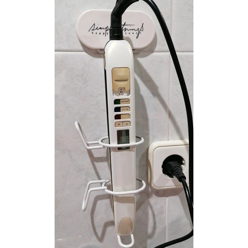 Hair Straightener Storage Rack Wall Mounted Curling Iron Holder Hanger
