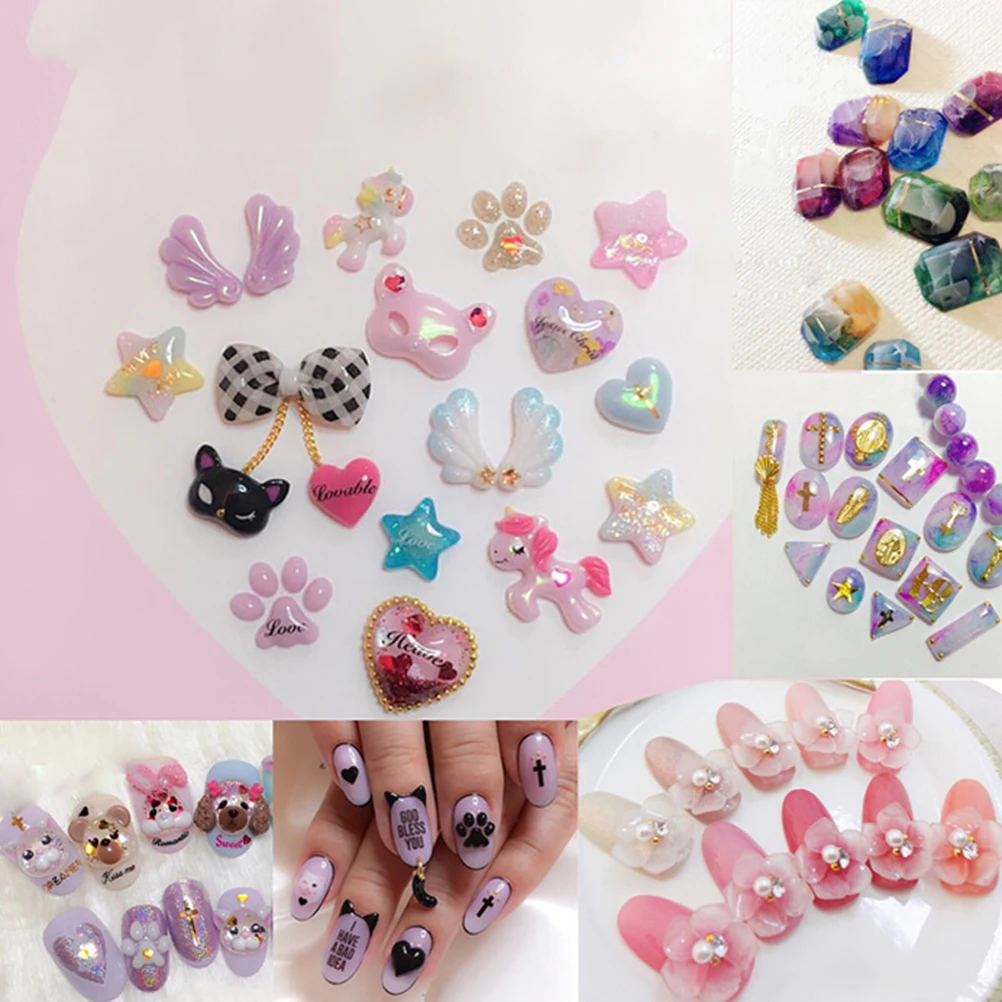 6 шт./компл. DIY украшения для ногтей 3D дизайн силиконовый Nail Art Шаблоны узор маникюр ногтей Акриловые пресс-форм