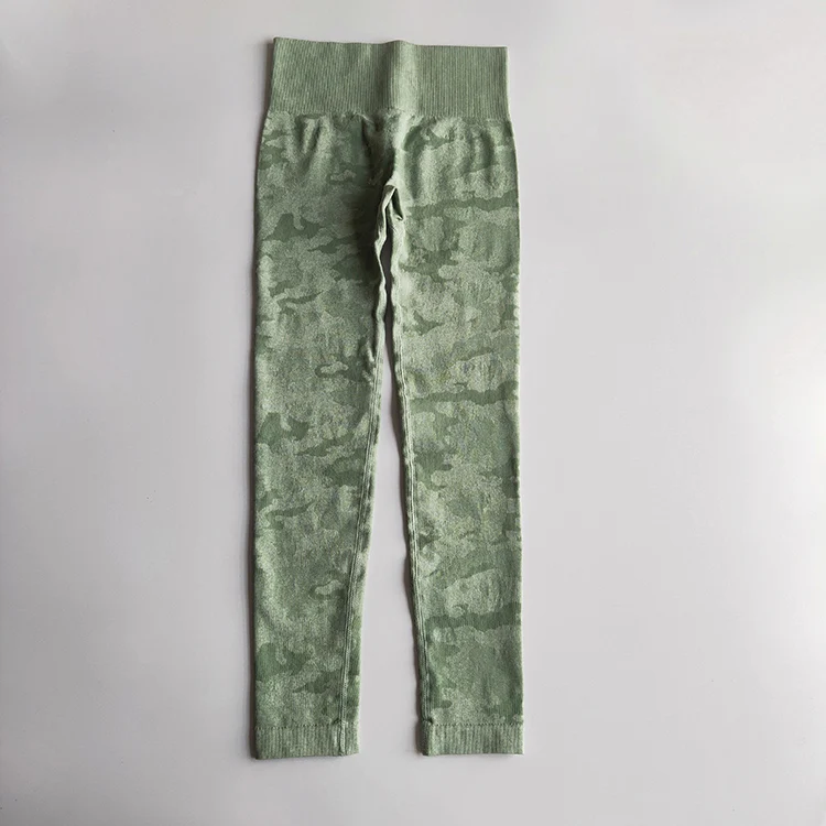 green Камуфляжные Бесшовные Спортивные Леггинсы для женщин, штаны для йоги, спортивная одежда с высокой талией, тренировочные леггинсы для тренажерного зала, Спортивная женская одежда для фитнеса - Цвет: green