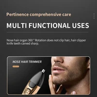 Kemei 3in1 grooming kit electric shaver for men beard hair trimmer body nose ear shaving machine face razor rechargeable 2