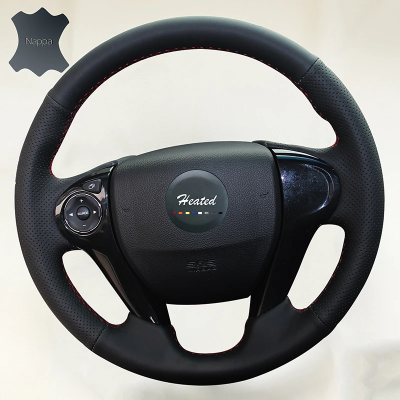 Nappa Di Cuoio Della Treccia Su Volante Della Copertura Per Honda Accord 9 Odyssey Crosstour 2013-2016 Pilot 2016 2017 Capa Para Volante