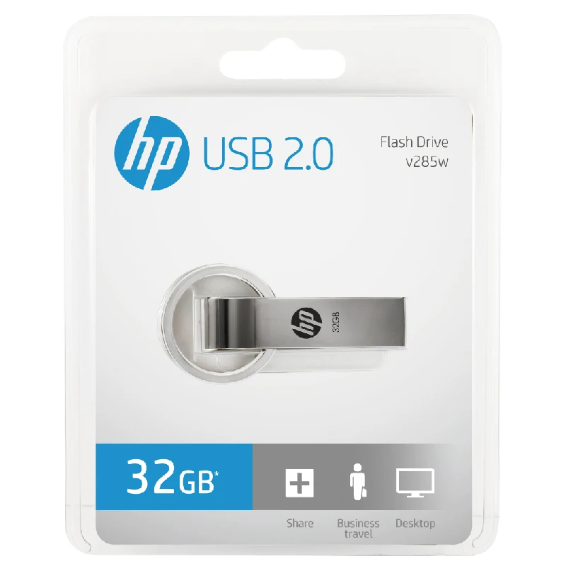 Hp V285W металлический брелок для ключей USB флэш-накопитель 32 Гб 64 Гб водонепроницаемый пылезащитный Флешка портативный для планшета ноутбука автомобиля tv Box