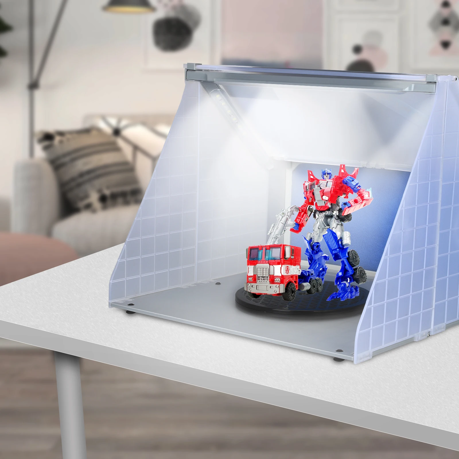 LED 라이트 튜브가있는 휴대용 에어 브러시 페인팅 스프레이 부스 키트 에어 브러시 모델링 아트 크래프트 페인팅 작업을위한 배기 팬 필터