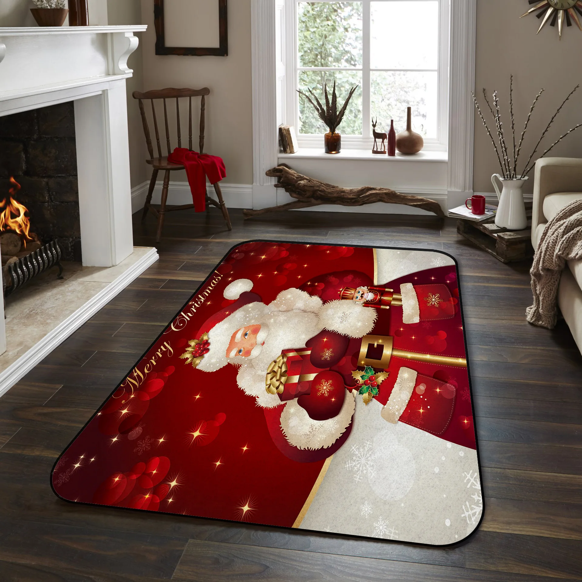 CHARMHOME Мягкий Коврик Противоскользящий коврик Merry Christans Santa коврик для гостиной коврик для домашнего декора