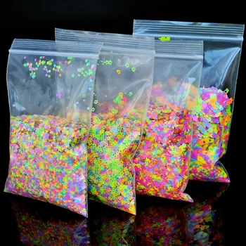

500G 3D Neon Sequin Glitter, Mix-color Star Summer Flower Hollow Heart Pattern, Nail Stuff Supply, Fluorescence Nail Flake #FG7