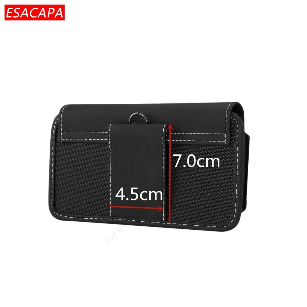 Premium Oxford Cloth Leather Waist Holster with Belt Clip Case
