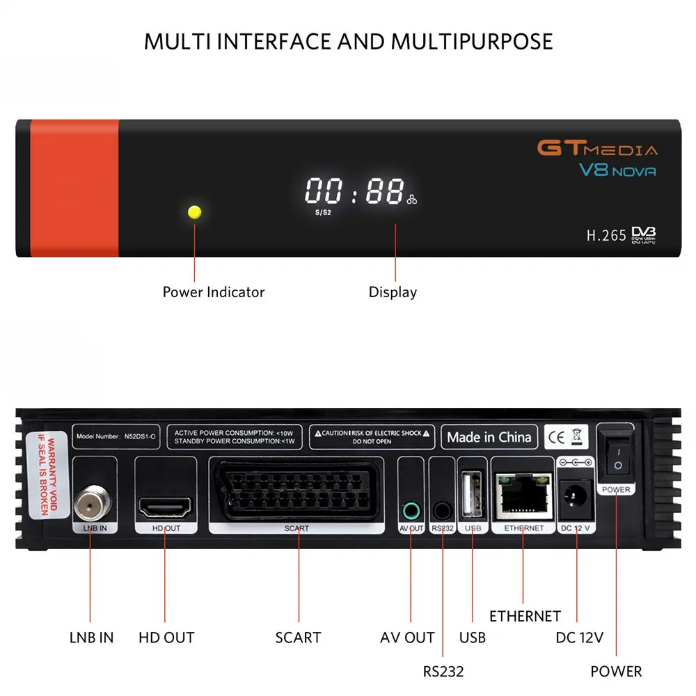 GTMedia V8 Nova DVB-S2 H.265 декодер-цифра спутниковый телевизионный ресивер+ 2 года CCcam цлайн встроенный WI-FI AVS цифровой телевизоры set top TV Box