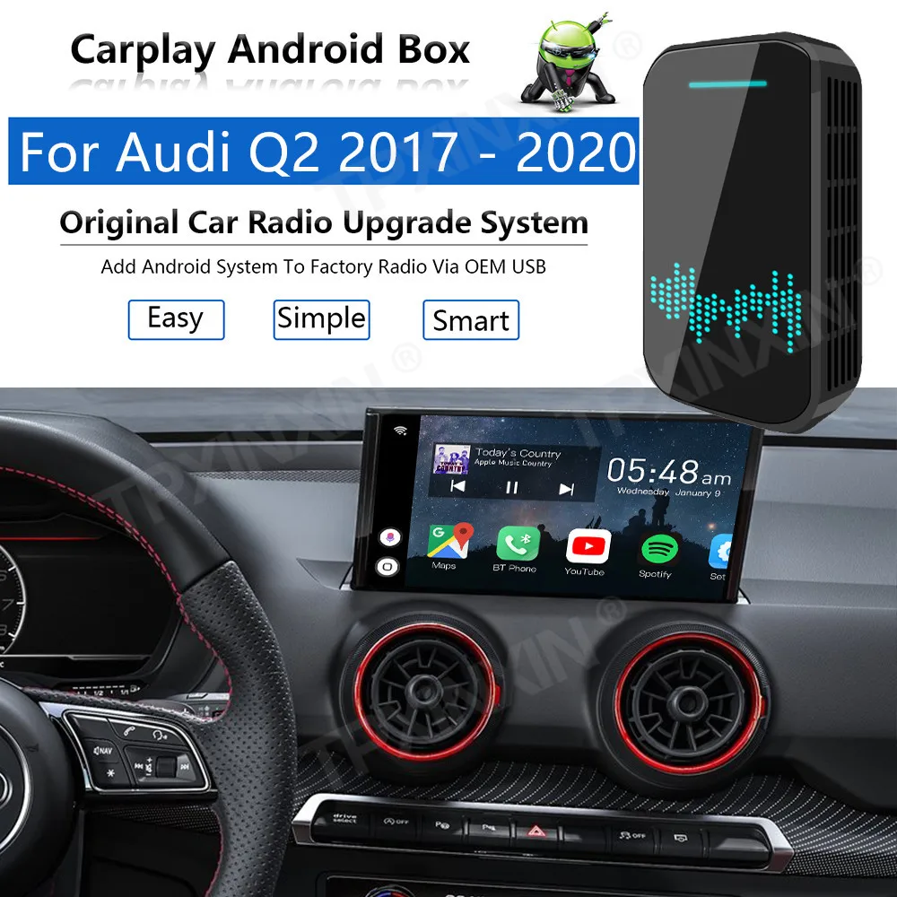 Apple Carplay inalámbrico / Android auto para Audi Q2 (2016-2021) MIB/MIB2