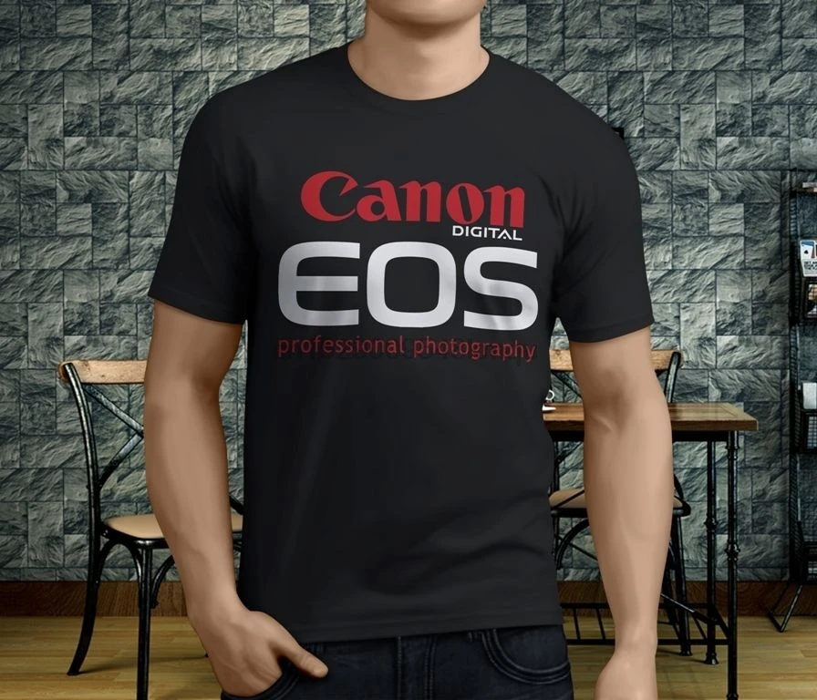 Новая популярная футболка Canon Eos professional camera Graphic MenBlack S-3XL Удобная Повседневная с