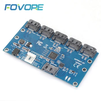 

SATA expansion card Adapter port multiplier SATA 3 Controller Card Motherboard SATA 3.0 III 6Gbps 1 to 5 port multiplier card