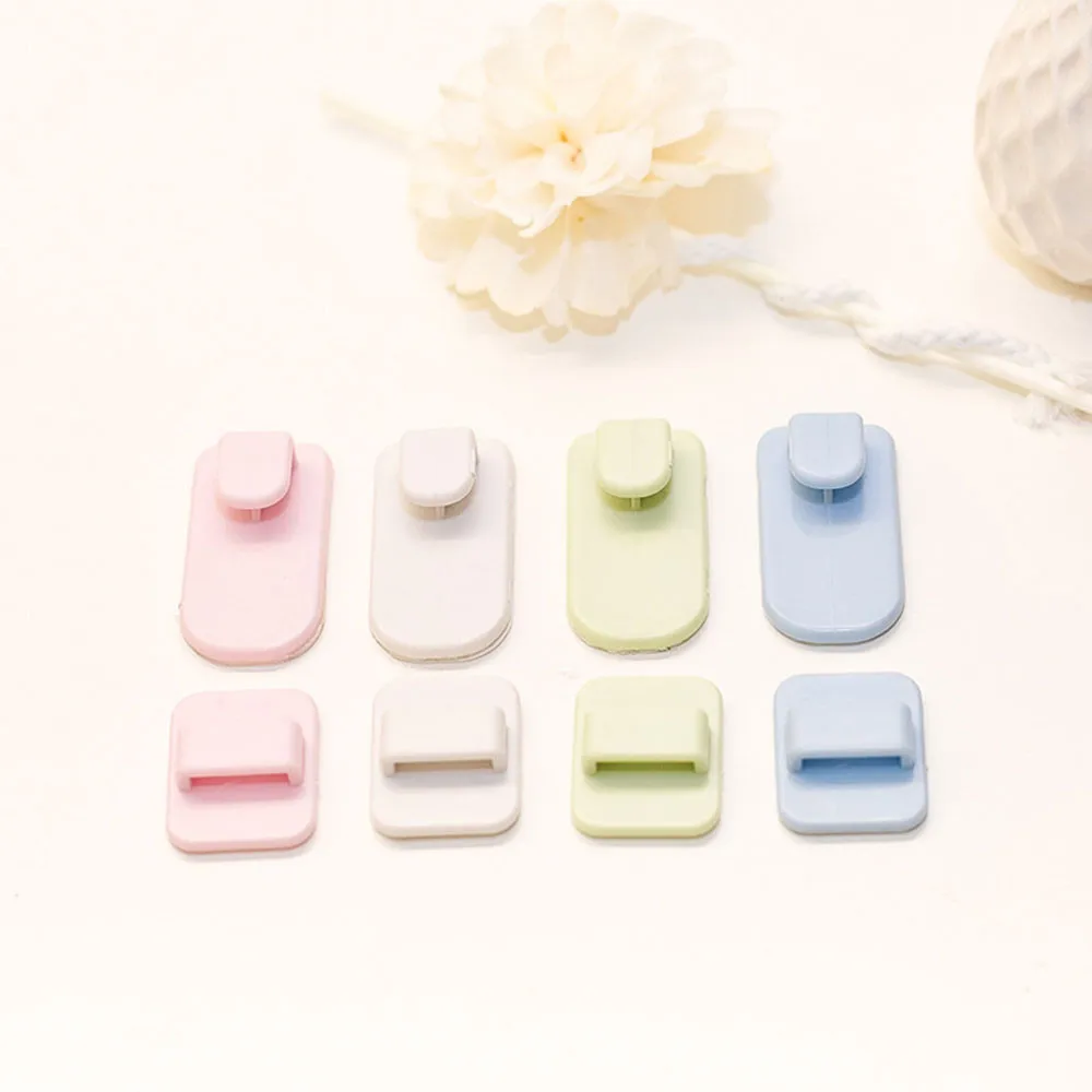 

Plastic Hooks 2 pair (4Pcs) Sticky Set hold TV remote control Air Conditioner Remote Sensors Control Hanger Storage wall hook