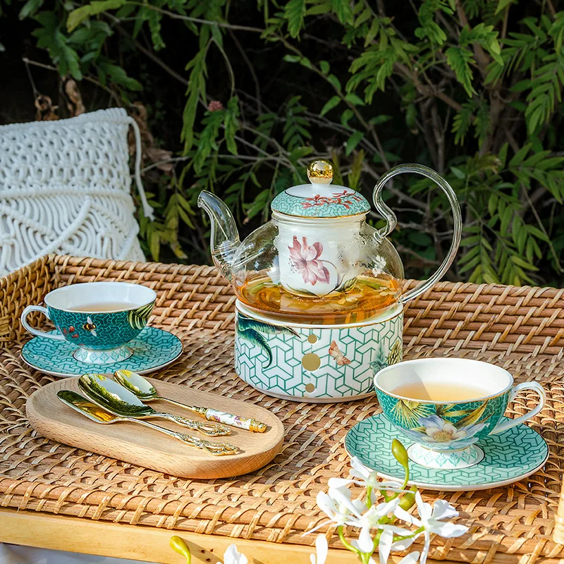 Vintage Lace Tea Cup, Saucer & Dessert Place In Decorative Hat Box