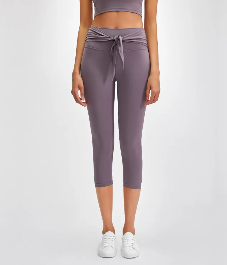 High Waist Yoga Pants Bow Knot 
