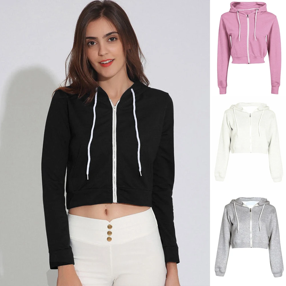 zip up crop jacket