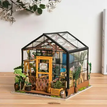 

3d Three-dimensional Puzzle Assembly Model Handmade Hut Gift Girl Room Flower Creative Diy Casey Birthday E2L8