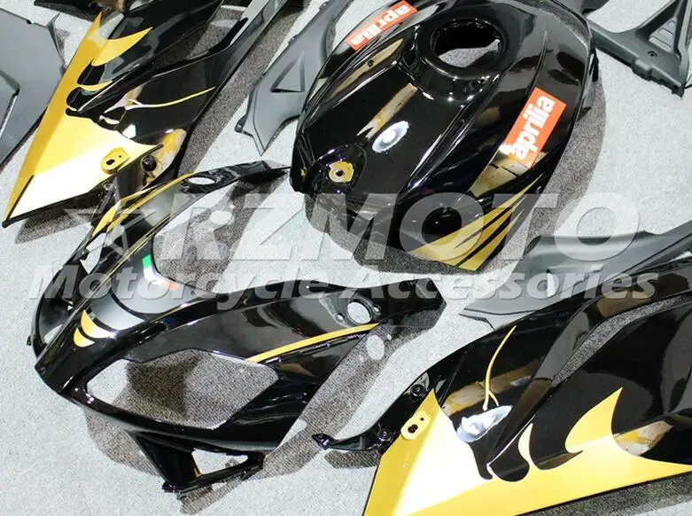 4 подарки ABS Инжекционный обтекатель комплект подходит для Aprilia RS125 06 07 08 09 10 11 RS4 RSV 125 2006 2011 Обтекатели набор черный золотой