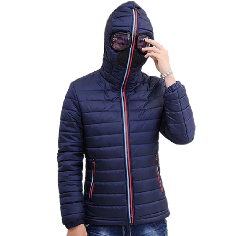 

Nice Mens Warm Camperas Children Windproof Quilted Jacket Winter Jackets Men Parkas With Glasses Padded Hooded Coat