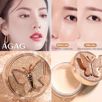 

Butterfly Loose Powder Setting Powder Oil Control Non-removing Makeup Waterproof invisible Pore Powder Cosmetic Makeup TSLM1