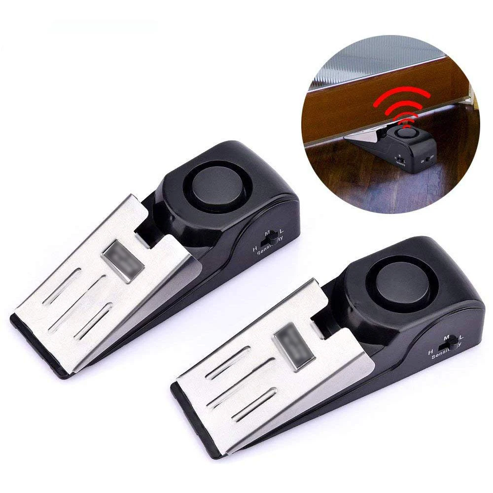 Hotel Wedge Home System Beeper Travel Security Door Stop Alarm Alert Portable
