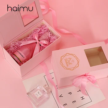 

Long Half-window Paper Boxes Florist Bouquet Gift Packaging Box Gifts Candy Boxes Party Wedding Favor Decoration Supply
