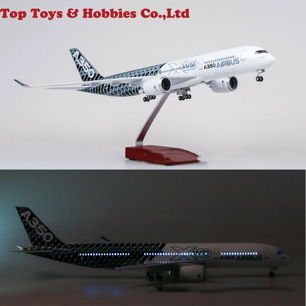 

1/142 Scale Civil Aviation Airforce A350 47cm Carbon Fiber Painting Airplane with LED Aircraft Model Toy Plane Airforce Model