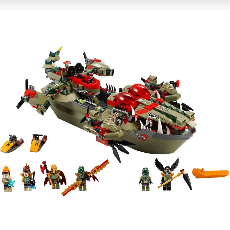 

Cragger's Command Ship 70006 Building Blocks Model Toys For Children BELA 10061 Compatible LogoINGly Chimaed Bricks Figure Set