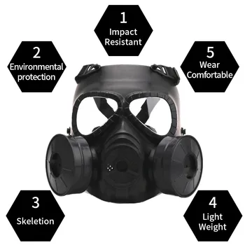 

Hot Double Fan M04 Gas Mask Cs Outdoor Hunting Airsoft Mask Carrying Anti-fog Exhaust Device Tactical Paintball Accessories