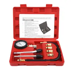 Testeur de Compression de moteur à essence, manomètre de pression de voiture, cylindre avec adaptateur M10 M12 M14 M18 