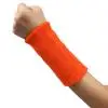 Orange Новые хлопчатобумажные браслеты повязки на запястье Sweatbands Sweatband для спорта тенниса спорта на открытом воздухе мягкие и удобные абсорбирующие - Цвет: Orange