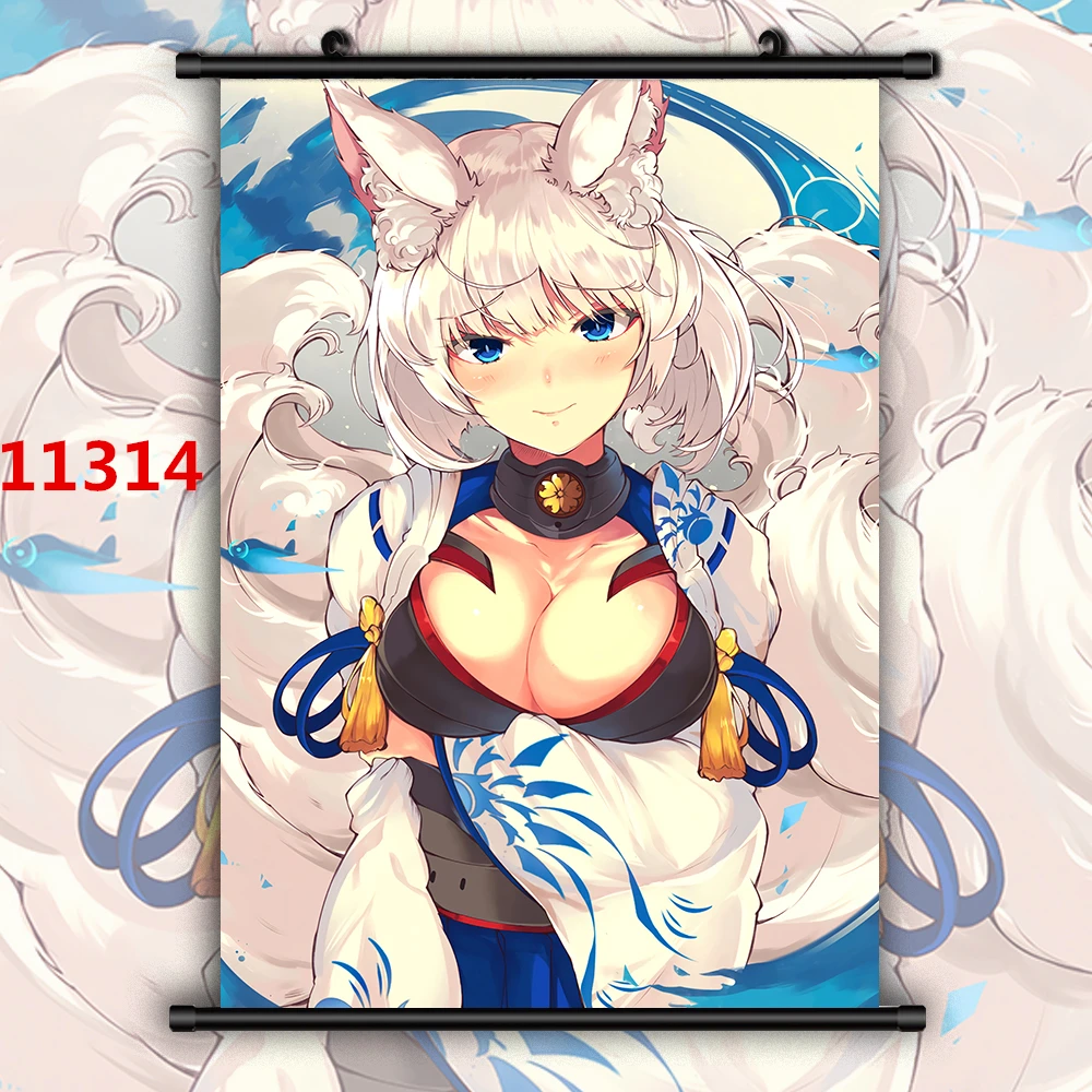 Arte da parede pintura em tela jogos anime azur lane kawakaze cartazes e  cópias decoração do